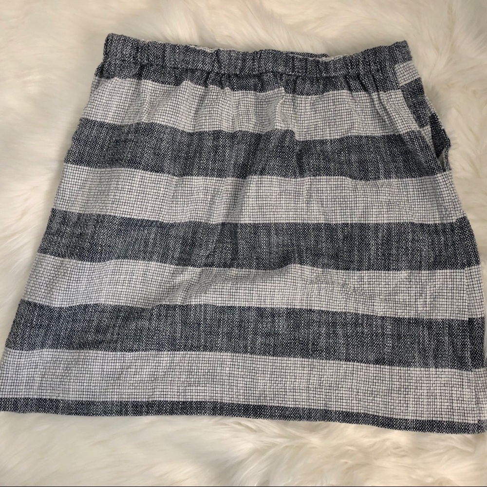 a new day Blue White Striped Mini Skirt - Picture 4 of 6